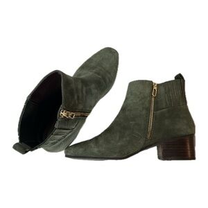 Talbots Green Suede Ankle Boots